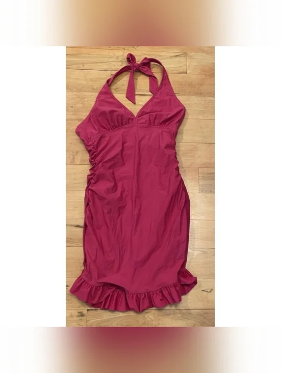 Love your Assets By Spanx Swimsuit One piece Dress Womens Size Medium Rose Pink - Picture 1 of 7